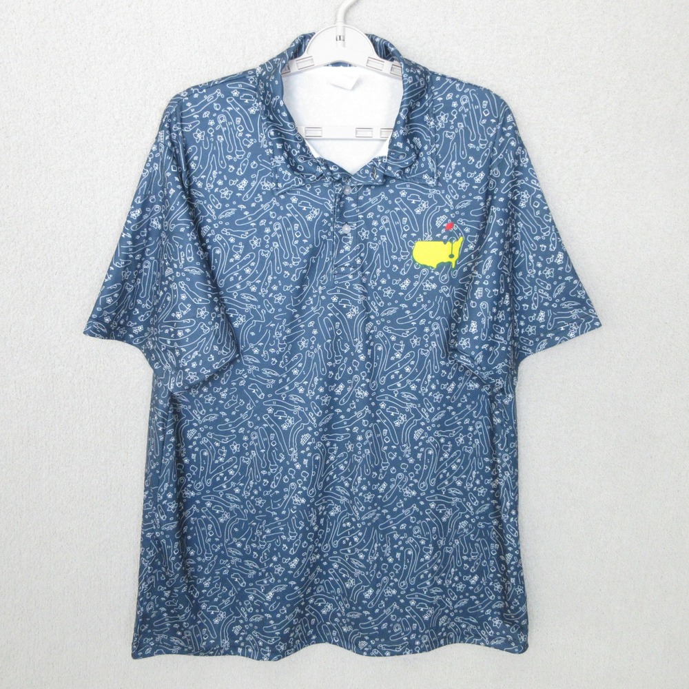 Masters Golf Polo Shirt Augusta National Golf Course Print GarmentOne Mens XL